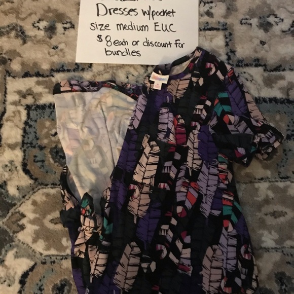 Lula Roe Dresses with pocket, size Medium $8 - Picture 2 of 7